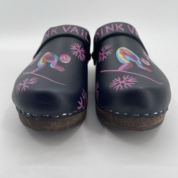 Tessa Clogs Womens EU 38 Pink Vail Breast Cancer Event Colorado Hand Painted - Picture 3 of 10